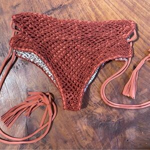 Acacia Handcrafted Crochet Bikini Bottom - Saffron